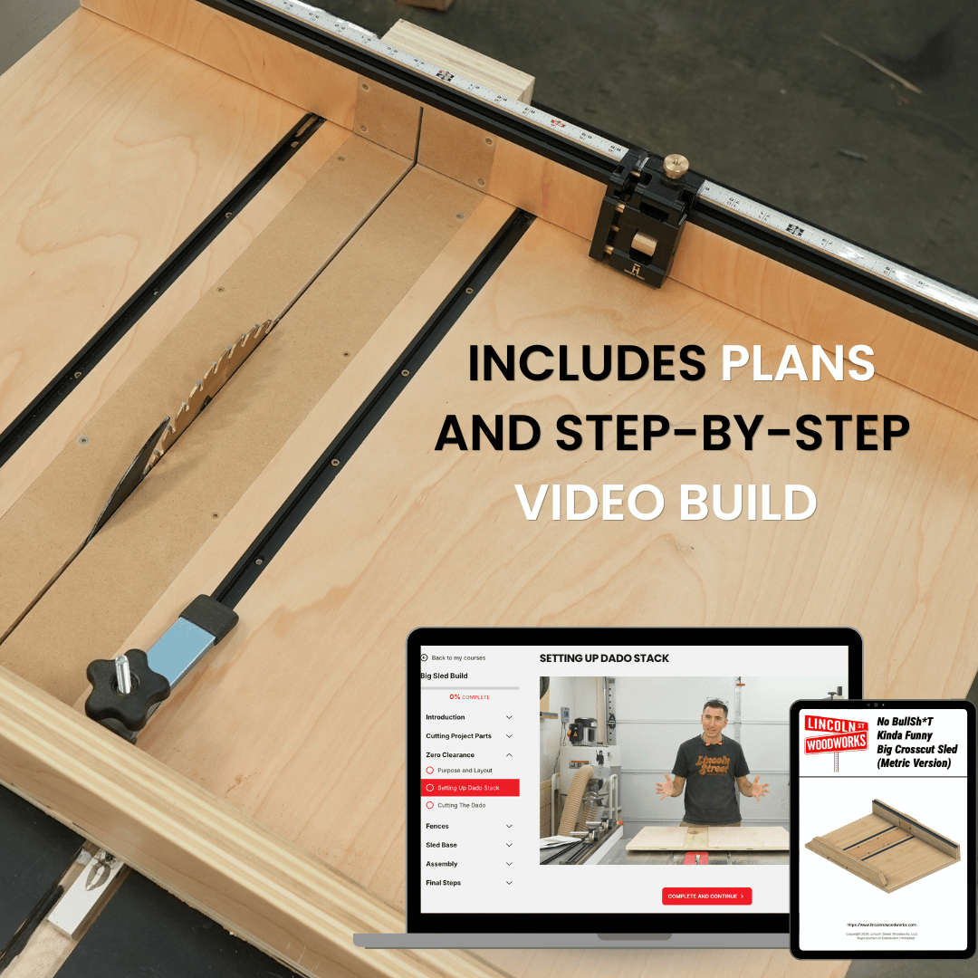 Big Cross Cut Sled Build System